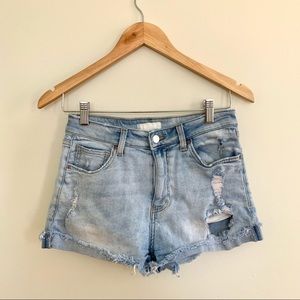 H&M | Jean Shorts Distressed High Waist Size 6